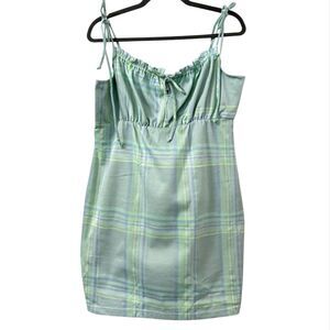 Rue21‎ Green Blue Plaid Dress Young Adult Plus Size 2X Women Summer Casual